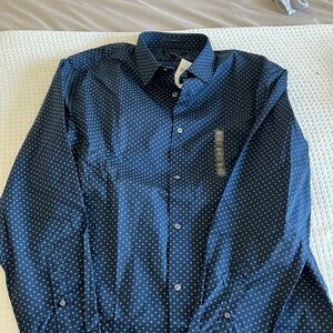 Mens Dress Shirt / size XL Tall / Navy